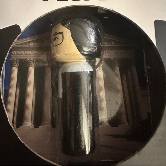 Peg People Ruth Bader Ginsburg RBG Wooden Figurine Collectible with Biography - Picture 7 of 12